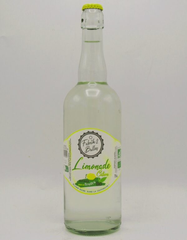 Limonade Artisanale Citron Bio Fabrik 2 Bulles 75cl