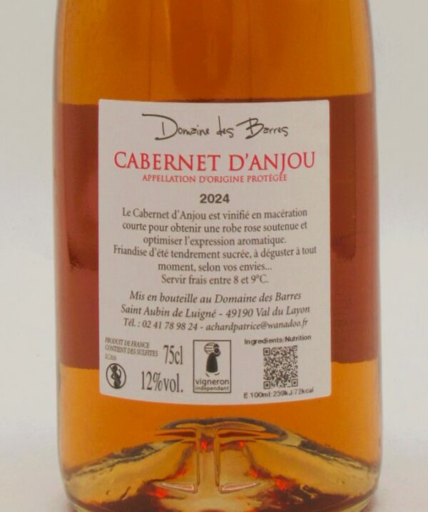 Cabernet d’Anjou Domaine des Barres 2024