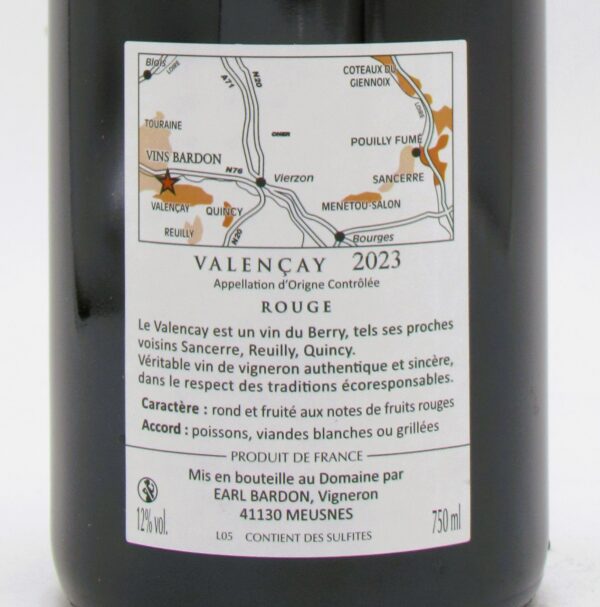 Valencay rouge Domaine Denis Bardon 2023