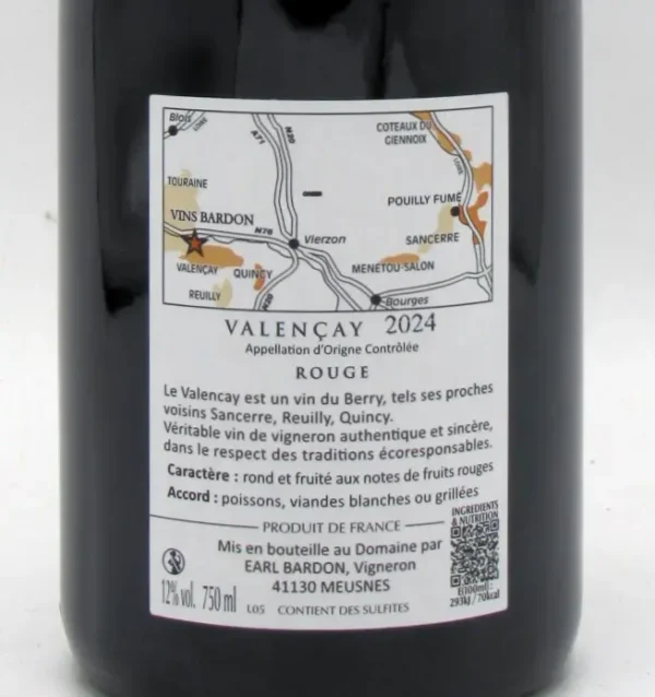 Valencay rouge Domaine Denis Bardon 2024