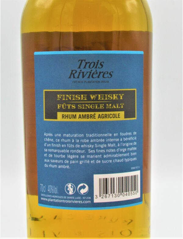 Rhum Agricole Martinique Ambré "Whisky Finish" Plantation Trois Rivières
