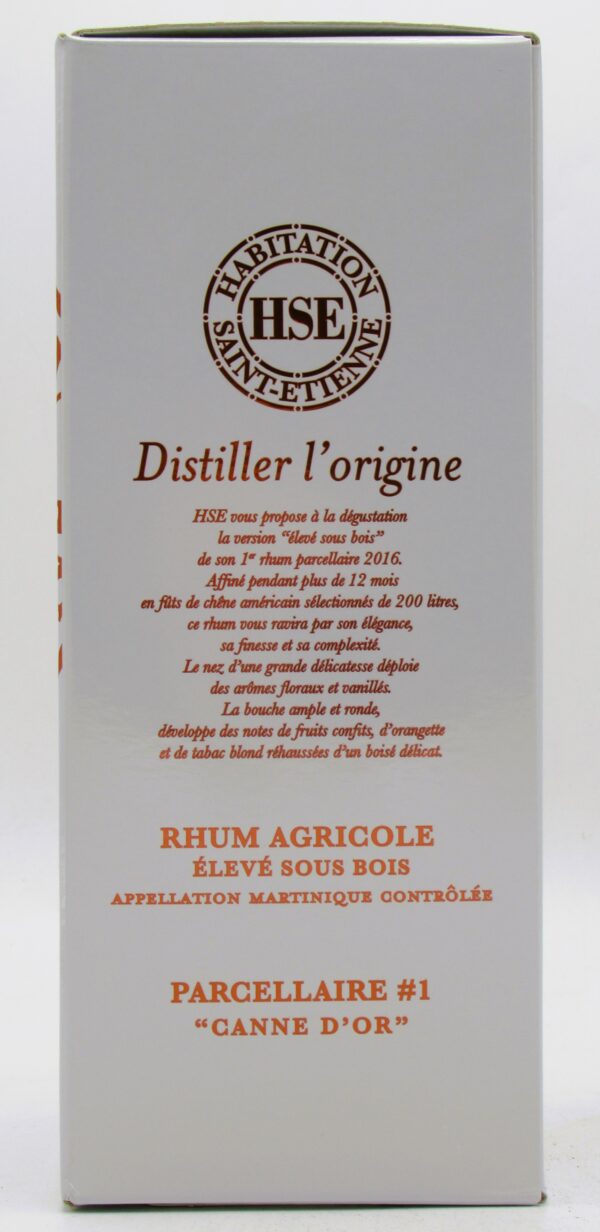 Rhum Agricole Martinique Elevé Sous Bois Parcellaire #1 2016 HSE