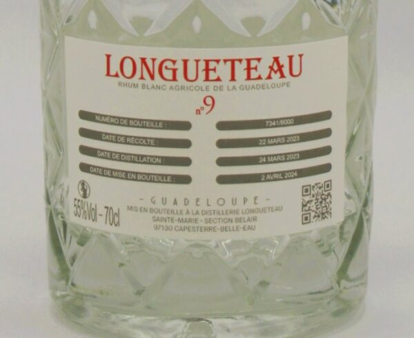 Rhum Blanc Longueteau Sélection Parcellaire N°9