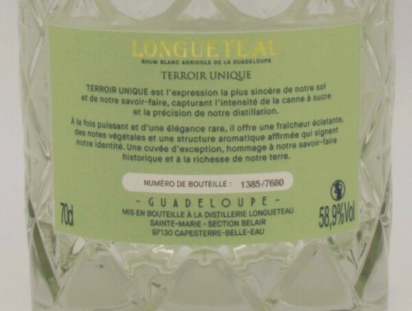 Rhum Blanc Longueteau Terroir Unique 130 ans