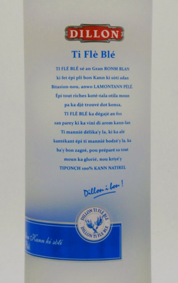 Rhum Agricole Blanc Martinique Ti Fle Ble Dillon