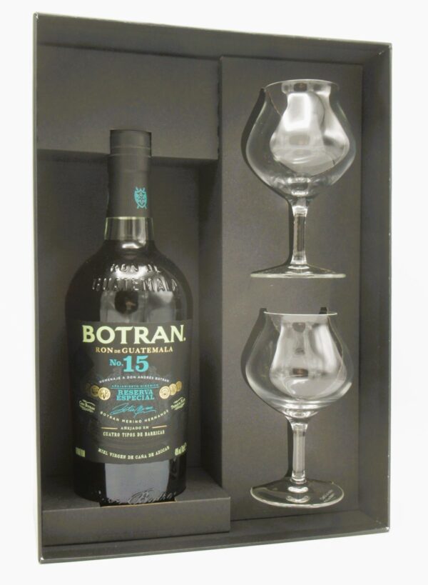 Rhum Guatemala Botran N°15 Coffret 2 Verres