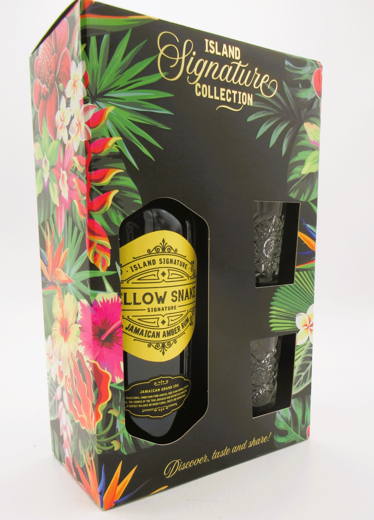 Rhum Ambré Yellow Snake Island Signature Coffret 2 Verres