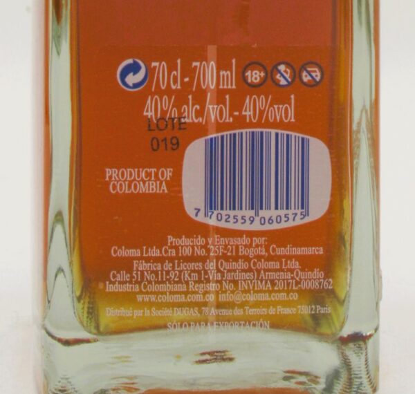 Rhum Colombie Hacienda Coloma 15 Ans