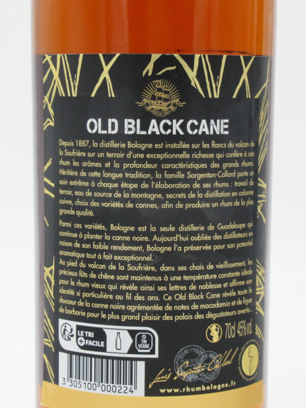Rhum Agricole Guadeloupe Vieux Old Black Cane Distillerie Bologne