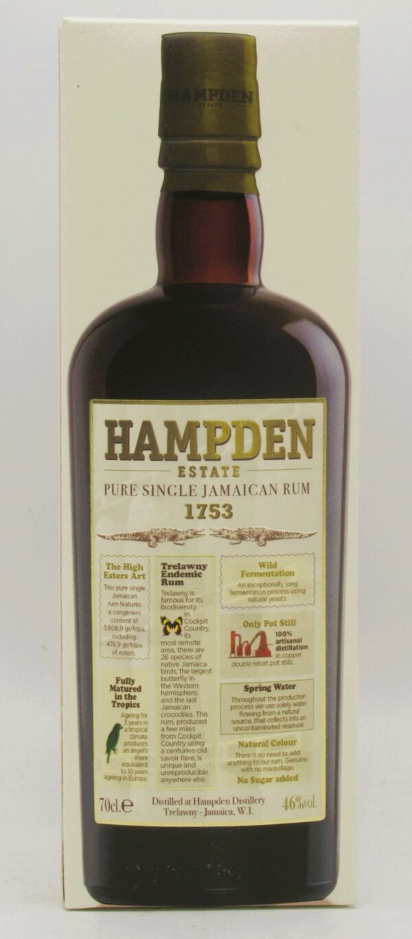 Rhum Vieux Jamaique Hampden 1753