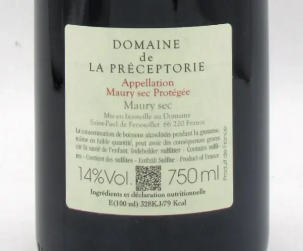 AOC Maury Sec Copain Comme Cochon Domaine de la Préceptorie 2024