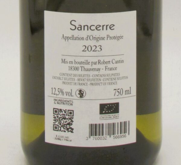 Sancerre Blanc bio Les Pierblancs Domaine Robert Cantin 2023