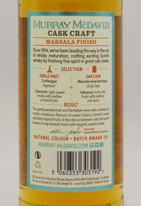 Single Malt Whisky Croftengea Distillery Marsala Finish