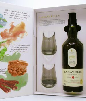 Single Malt Scotch Whisky Lagavulin 8 ans Coffret 2 Verres
