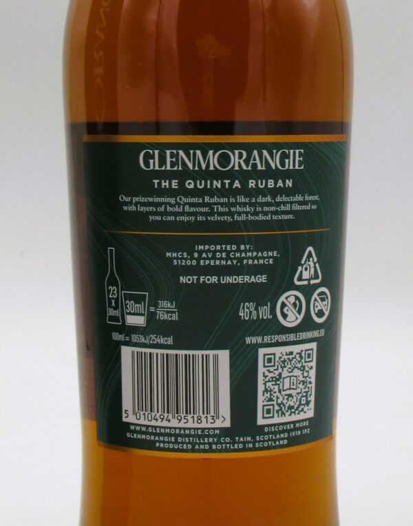 Single Malt Scotch Whisky Glenmorangie 14 ans The Quinta