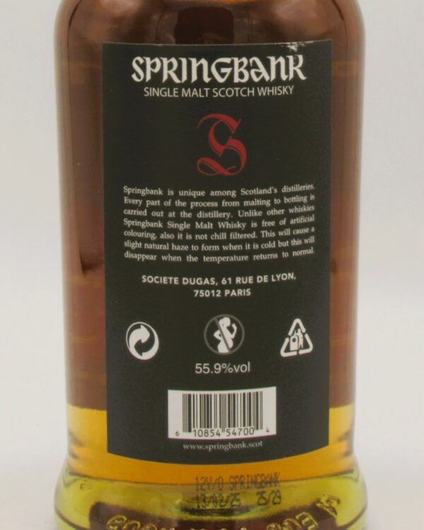 Single Malt Scotch Whisky The Springbank 12 Ans