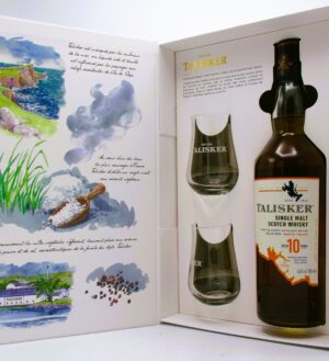 Single Malt Scotch Whisky The Talisker 10 Ans Coffret 2 Verres