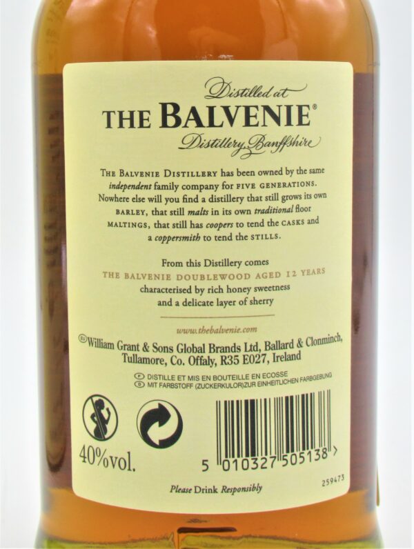 Single Malt Scotch Whisky The Balvenie 12 Ans Double Wood