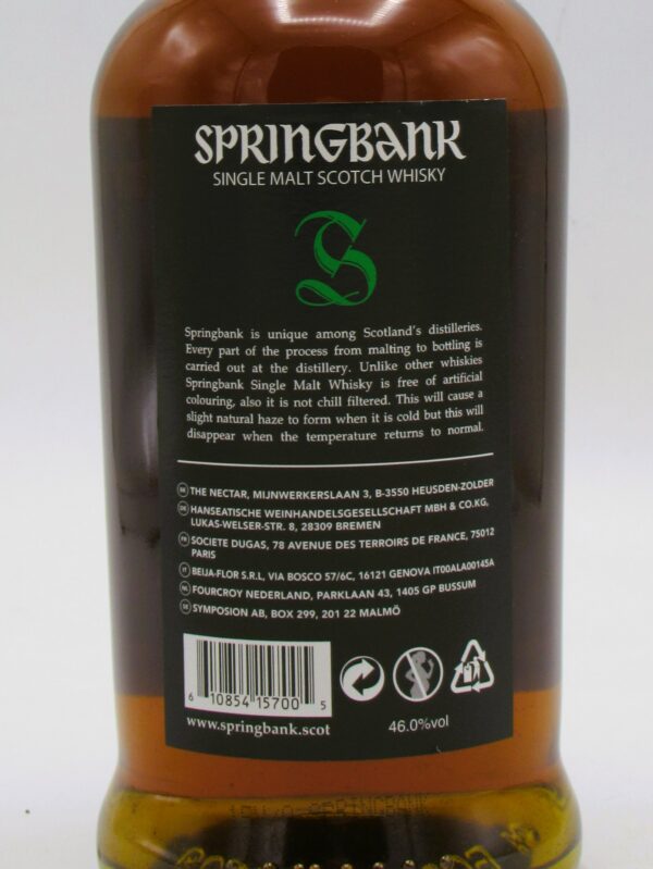 Single Malt Scotch Whisky Campbelltown The Springbank 15 Ans