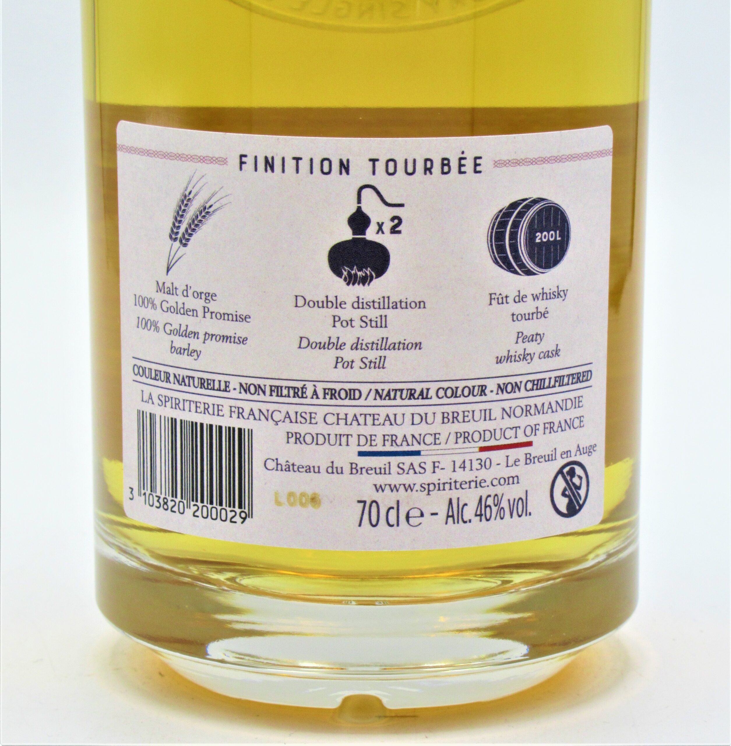 Single Malt Whisky Tourbé Normandie France Chateau du Breuil - La