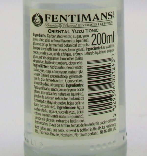 Tonic Water Oriental Yuzu Fentimans 20cl