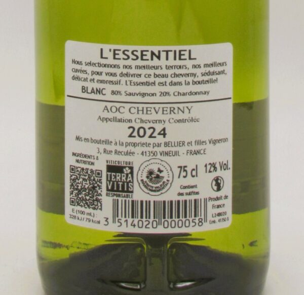 Cheverny Blanc Essentiel Domaine Bellier 2024
