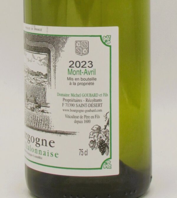 Cote Chalonnaise Blanc Mont Avril Domaine Michel Goubard 2023