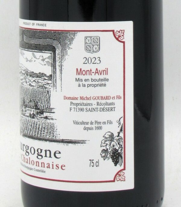Cote Chalonnaise Mont Avril Domaine Michel Goubard 2023