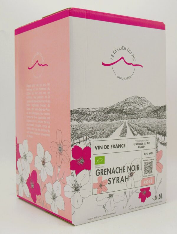 Vin de France Bio Rosé Cellier du Pic 5 Litres