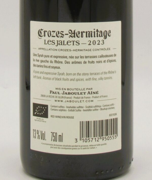 Crozes Hermitage Rouge Bio Les Jalets Paul Jaboulet 2023