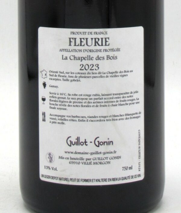 Fleurie La Chapelle des Bois Domaine Jean Philippe Guillot - Gonin 2023