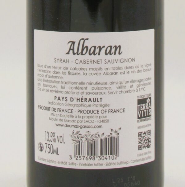 IGP de l’Herault Albaran Moulin de Gassac 2024